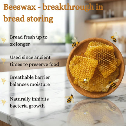 Premium 100% Cotton-Beeswax Bread Bag