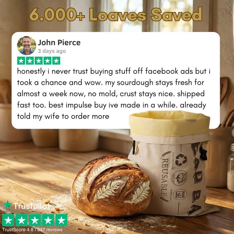 Premium 100% Cotton - Beeswax Bread Bag - MaisonFresh