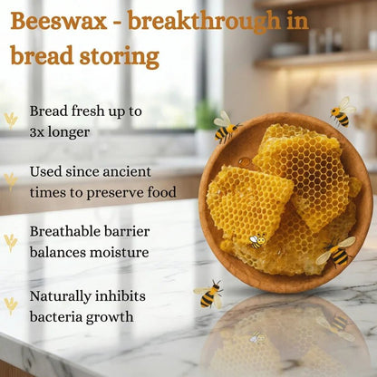 Premium 100% Cotton - Beeswax Bread Bag - MaisonFresh