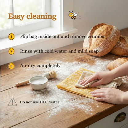Premium 100% Cotton - Beeswax Bread Bag - MaisonFresh
